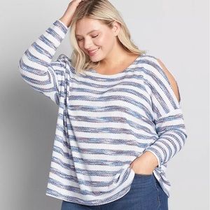 NWT Lane Bryant Cold Shoulder Sweater